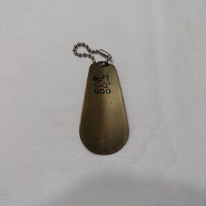 Vintage, Brunswick Man, 600 series bowling shoehorn, key chain, brass
